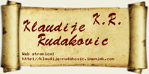 Klaudije Rudaković vizit kartica